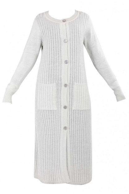 White Round Neck Solid Sweater