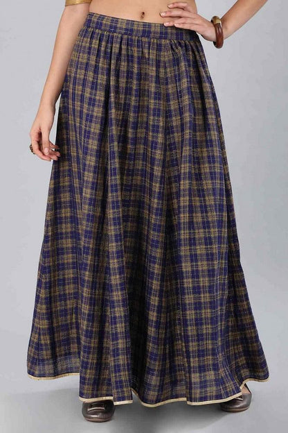 Blue Checkered Skirt