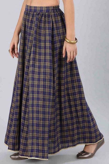 Blue Checkered Skirt