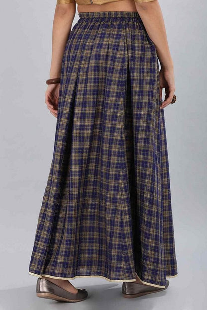 Blue Checkered Skirt