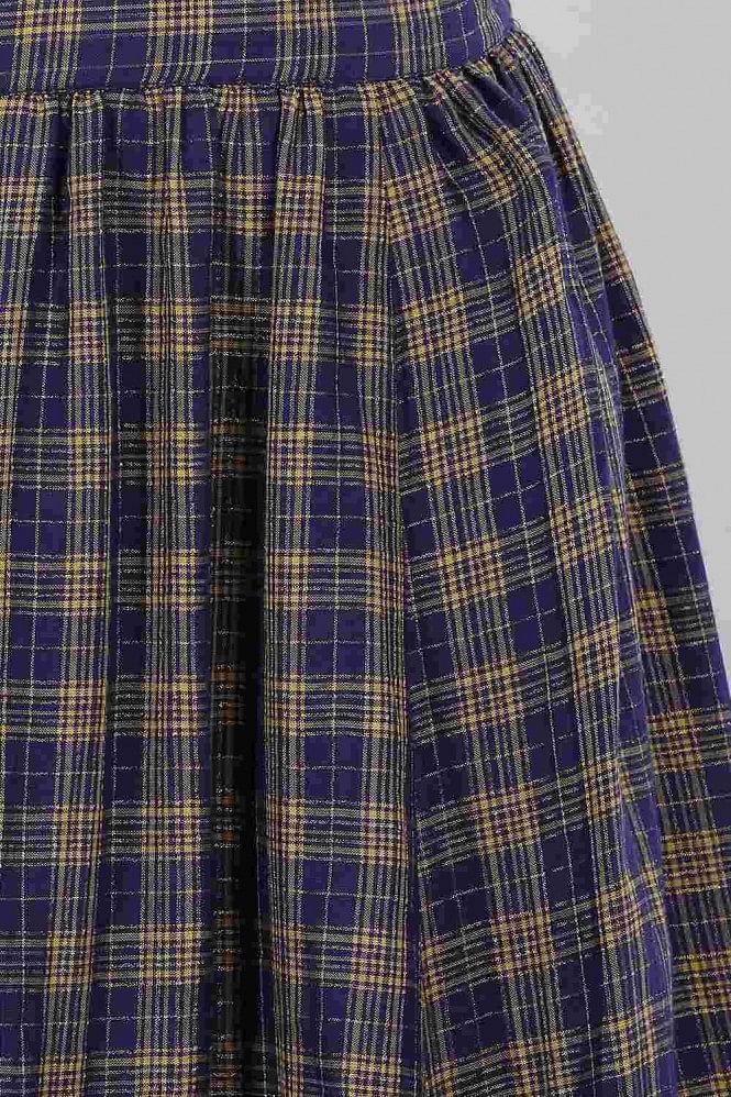 Blue Checkered Skirt