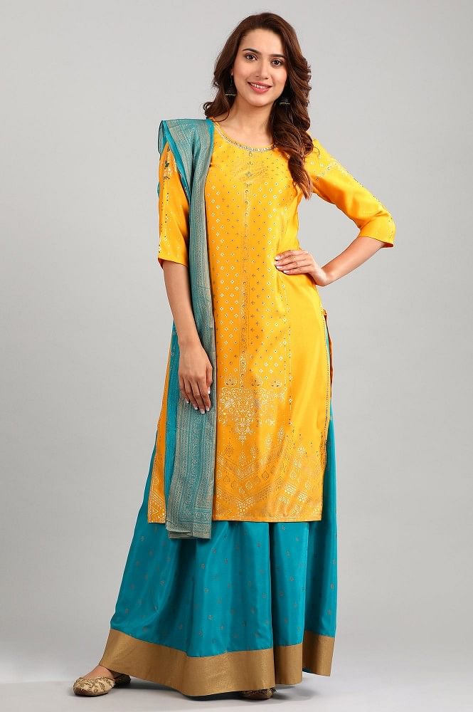 Blue Printed Dupatta