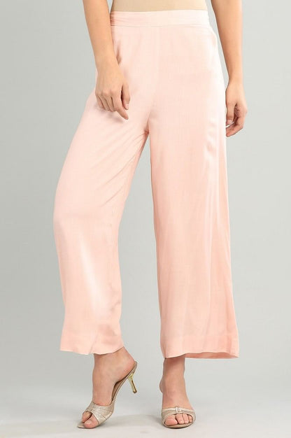 Pink Solid Palazzos