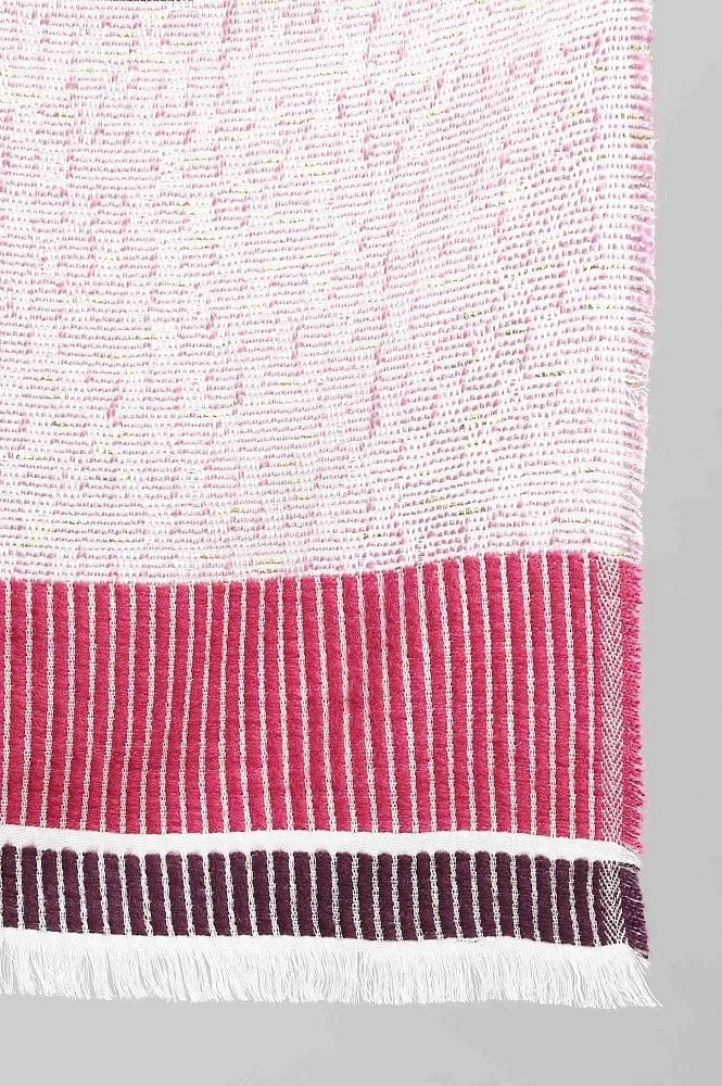 Pink Yarn-dyed Shawl