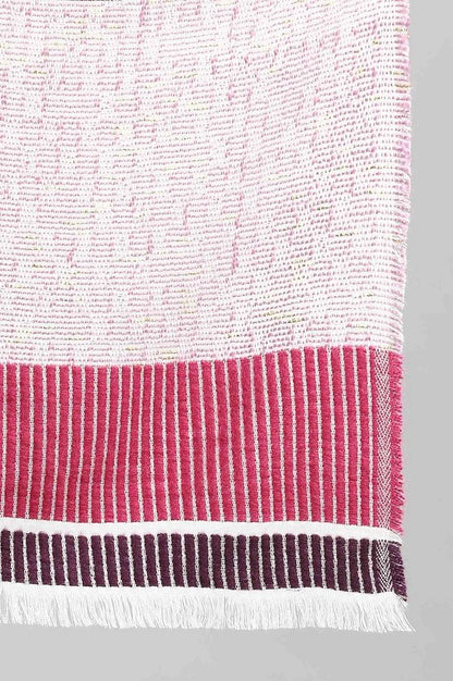 Pink Yarn-dyed Shawl