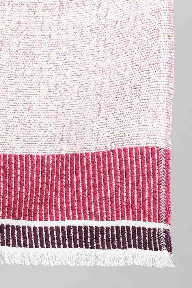 Pink Yarn-dyed Shawl