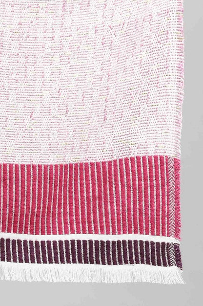 Pink Yarn-dyed Shawl