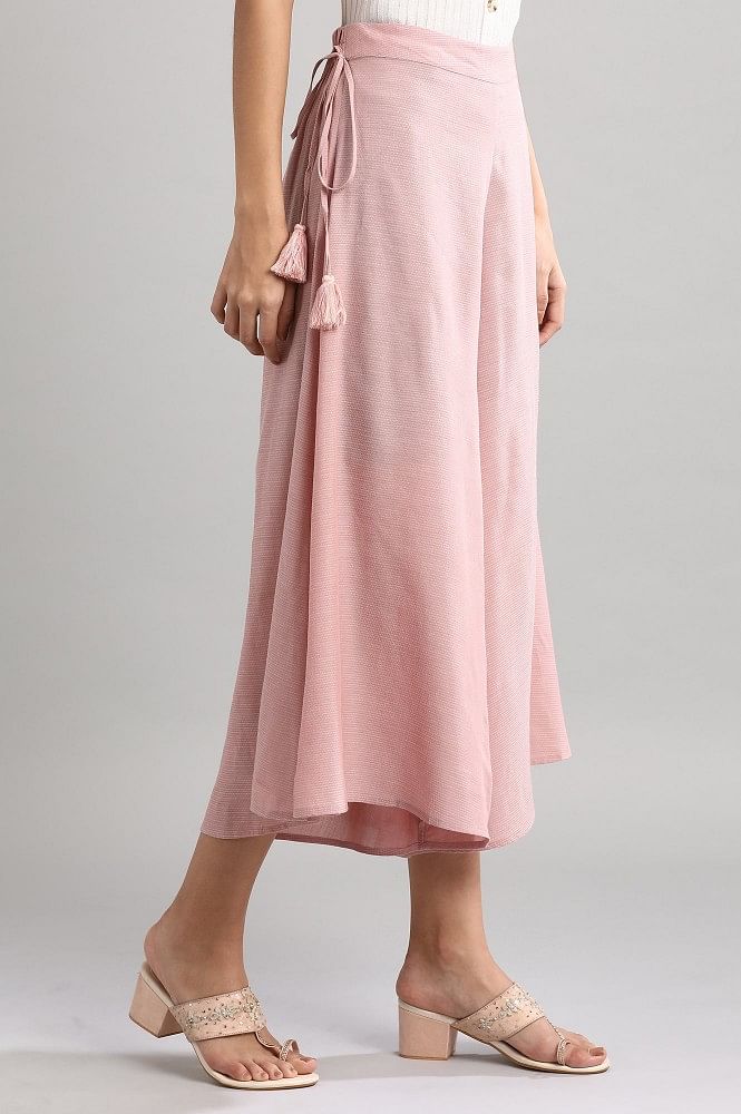 Pink Flared Palazzos