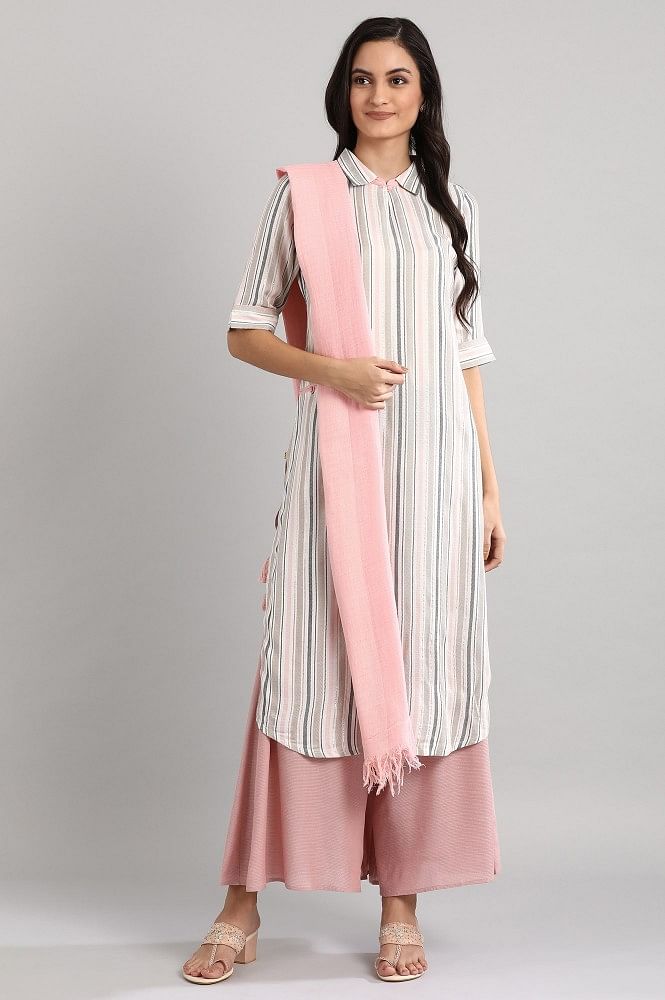 Pink Flared Palazzos