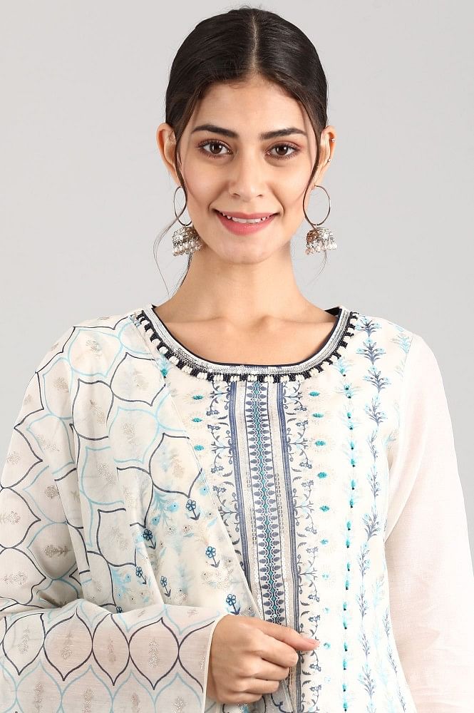 Green Round Neck kurta Set